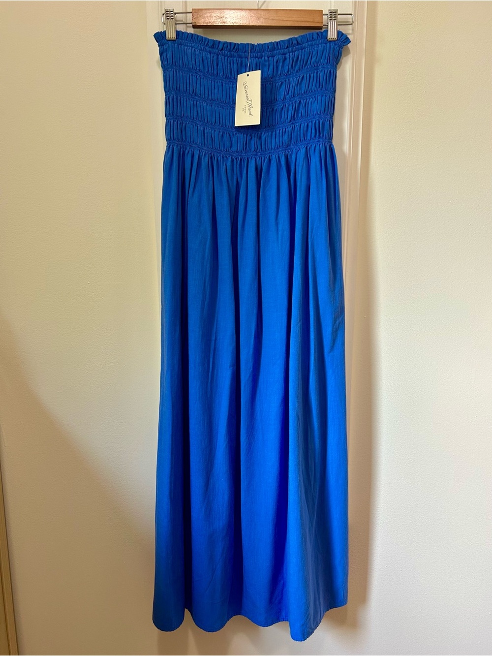Universal Thread Smocked Strapless Maxi Dress Blue XS NWT
